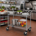 Thumbnail image #2 for Quantum Conductive Chrome-Plated Utility Bus Cart with 2 Wire Shelves and 1200 lb Capacity