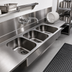 Thumbnail image #2 for Eagle Group Seamless Three-Compartment Weld-In Sink, 16