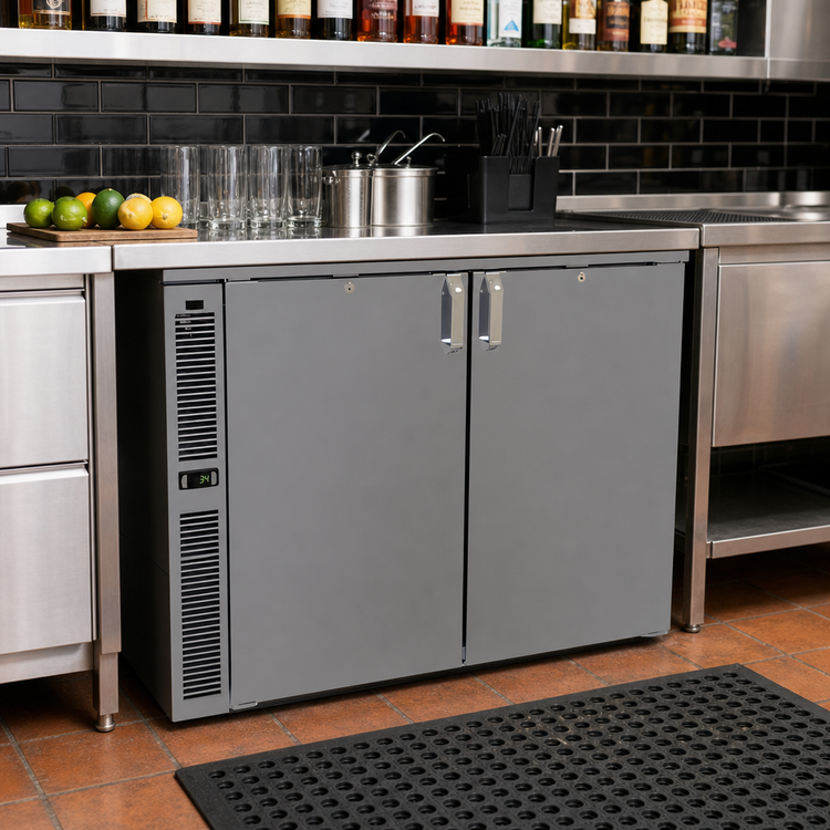 Product image #2 for Glastender C1SB44 44-Inch Two-Section One-Zone Side-Serviced Back Bar Cooler