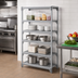 Thumbnail image #3 for Cambro Camshelving Premium 24-Inch Wide x 18-Inch Deep Vented 5-Shelf Polymer Shelf Kit, Speckled Gray