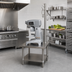 Thumbnail image #2 for Advance Tabco Stainless Steel Equipment Stand with Utensil Rack and Adjustable Undershelf, 30 x 24 x 24 Inches
