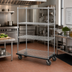 Thumbnail image #2 for Metro Super Erecta 4-Shelf Chrome Wire Dolly Truck, 36
