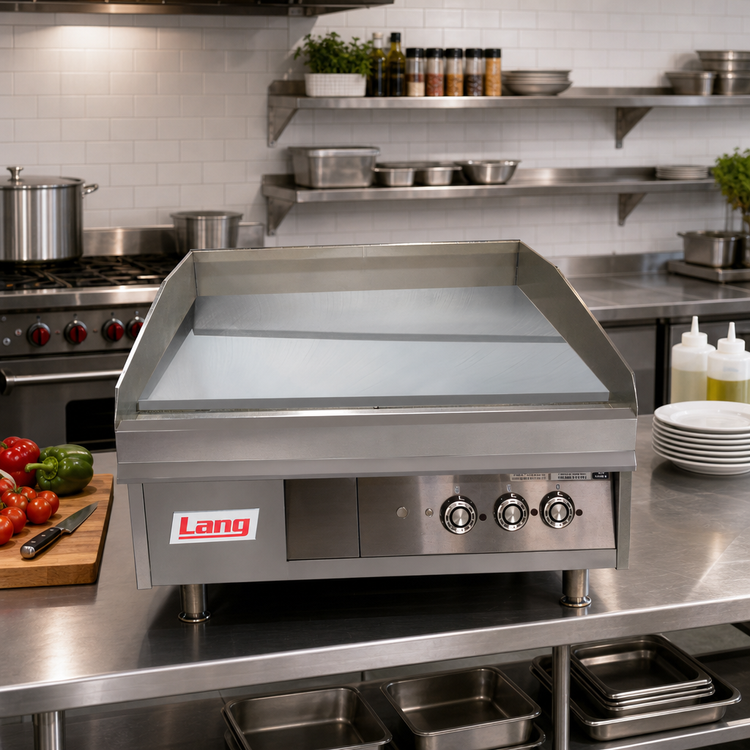 Product image #2 for Lang LG Series 72-Inch Electric Heavy Duty Countertop Griddle, Snap-Action Thermostatic, Polished Steel Plate