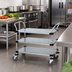 Thumbnail image #2 for Quantum 36 x 18 Inch 3-Shelf Galvanized Steel Utility Cart