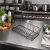 Thumbnail image #2 for Nestable Rectangular Metal Serving Basket, 13 x 6 x 2.5 Inches