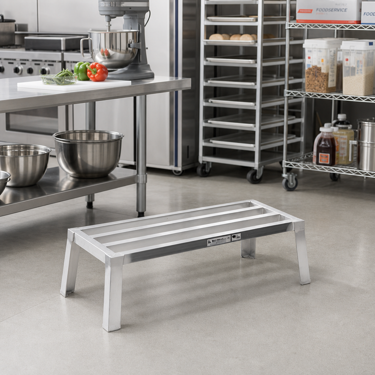 Product image #2 for Eagle Group Nesting Tubular Aluminum Dunnage Rack, 48 x 24 x 12 Inch, Stackable