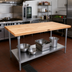 Thumbnail image #2 for John Boos JNS13 96-Inch x 30-Inch Edge Grain Hard Rock Maple Wood Top Work Table with Adjustable Undershelf