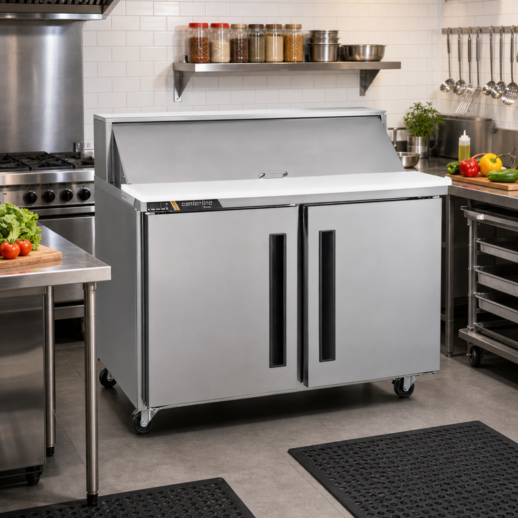 Product image #2 for Traulsen Centerline CLPT-6024-SD-RR 60-Inch Two-Section Mega Top Prep Table Refrigerator