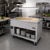 Thumbnail image #2 for Vollrath 2-Series Affordable Portable 3-Well Hot Food Station with Open Storage Base, Buffet Breath Guard, Lights, and Brushed Aluminum Finish