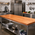 Thumbnail image #2 for Boos Block American Cherry Edge Grain Kitchen Countertop, 96-Inch x 25-Inch x 1-1/2-Inch, Varnique Finish