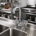 Thumbnail image #2 for BK Resources OptiFlow Heavy Duty Lead-Free Manual Deck Mount Faucet with 3-Inch Gooseneck Spout, 4-Inch Centers