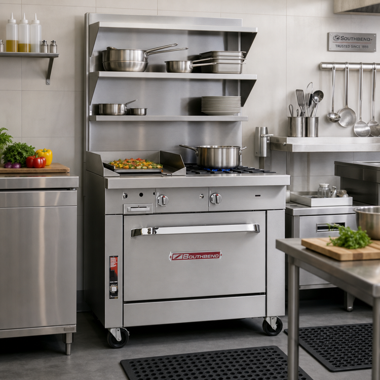 Product image #2 for Southbend Platinum Heavy Duty 36-Inch Gas Range with 2 Open Burners, 24-Inch Griddle, and Standard Oven