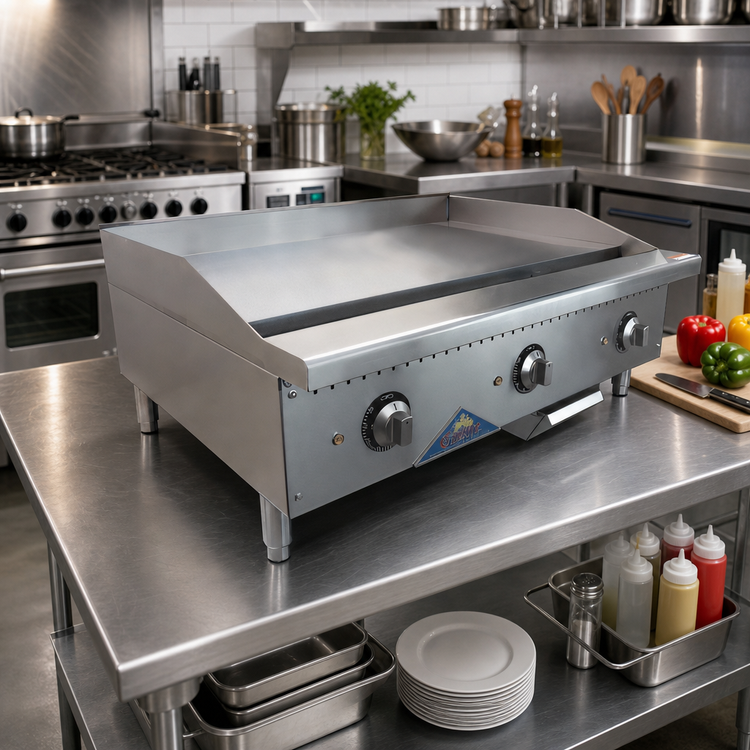 Product image #2 for 36-Inch Electric Countertop Griddle, Smooth Steel Plate, 208/240V