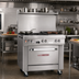 Thumbnail image #2 for Southbend Ultimate 36-Inch Gas Restaurant Range with 2 Open Burners, 24-Inch Charbroiler, Cabinet Base, and Hi Shelf