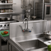 Thumbnail image #3 for Advance Tabco 4-Inch Centers Splash Mount Gooseneck Faucet with Wrist Handles