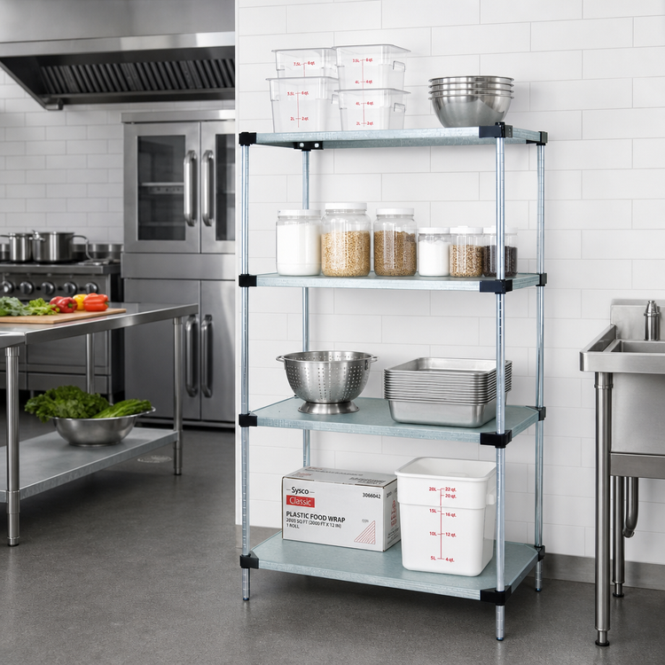 Product image #2 for Quantum 24" x 24" x 63" Stationary Solid Shelving Starter Kit