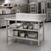 Thumbnail image #2 for Adjustable Stainless Steel Undershelf for 72 x 30-Inch Work Tables with Uni-Lok Hat Channel Frame