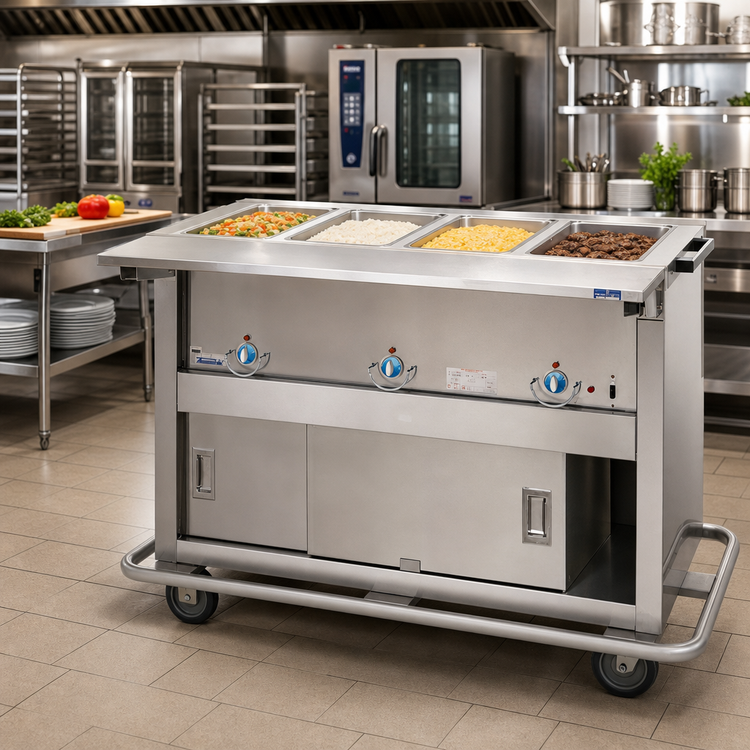 Product image #2 for Thurmaduke EP-4-CBSS Portable Electric Hot Food Steamtable with 4 Sealed Wells