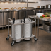 Thumbnail image #2 for Atlas Metal 4-Stack Mobile Open Frame Unheated Plate Dispenser, 7-1/4-Inch Max Dish Diameter