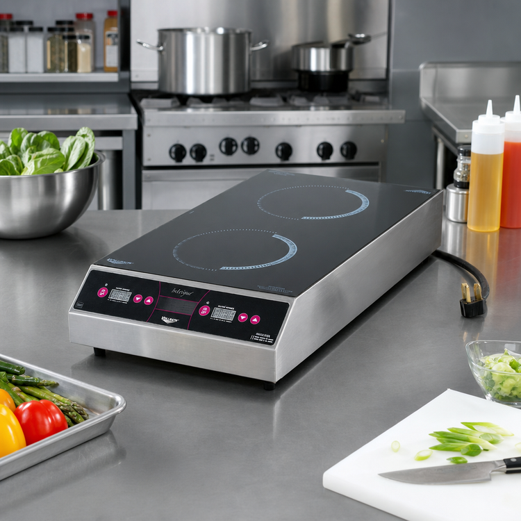 Product image #2 for Vollrath Ultra-Series Dual-Hob Front-to-Back Countertop Induction Range