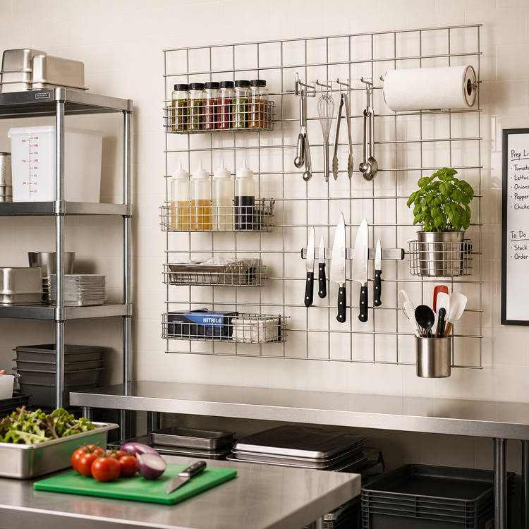 Product image #2 for Metro SmartWall Life 36 x 30 Inch 304 Stainless Steel Wire Grid for Wall Shelving Systems