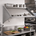 Thumbnail image #2 for Eagle Group 84-Inch Wall-Mounted Solid Slanted Rack Shelf with Left-Side Drip Tube, 304 Stainless Steel