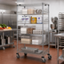 Thumbnail image #2 for Quantum Post Basket Cart with 5 Baskets, 24 x 18 x 80 Inches, 1200-Pound Capacity, Chrome Plated