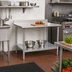 Thumbnail image #2 for Eagle Spec-Master 30 x 30 Inch Stainless Steel Work Table with 4-1/2 Inch Backsplash and Galvanized Undershelf