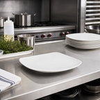 Thumbnail image #3 for Crestware Alpine White ALSQ8 8-Inch Square Ceramic Plate Case of 2