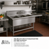 Thumbnail image #2 for John Boos Pro-Bowl 3-Compartment Sink with 30-Inch Right Drainboard, 14-Inch Deep Bowls