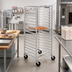 Thumbnail image #2 for Channel Manufacturing Aluminum Mobile Donut Screen Rack for 23 x 33 Screens, 15-Screen Capacity, 64-Inch High