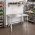 Thumbnail image #2 for John Boos Stallion 30 x 24 Inch Stainless Steel Corner Work Table with Safety Edge
