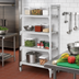 Thumbnail image #3 for Cambro Camshelving Premium 4-Shelf Vented Polymer Shelving Add-On Unit, 24 W x 21 D x 72 H, Speckled Gray
