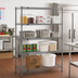 Thumbnail image #2 for Eagle Valu-Master Red-i-Pak 4-Tier Wire Shelving Unit, 60 x 18 x 74 Inches, Pewter Gray Epoxy Finish