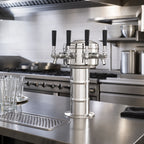 Thumbnail image #2 for Micro Matic USA MTM-4PSS Mini-Mushroom Countertop Air-Cooled Draft Beer Tower, 4-Faucet, Polished Stainless Steel