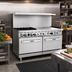Thumbnail image #3 for CookRite 60-Inch Propane Gas Combination Range with 4 Open Burners, 36-Inch Right Griddle, and 2 Ovens