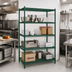 Thumbnail image #2 for Omcan USA 60-Inch Wide 4-Shelf Stationary Wire Shelving Unit, 24-Inch Deep, Epoxy-Coated Green