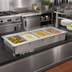 Thumbnail image #2 for Vollrath Short-Side Modular 4-Pan Drop-In Hot Well with Marine-Grade Wells, Infinite Controls, Manifold Drain, 120V