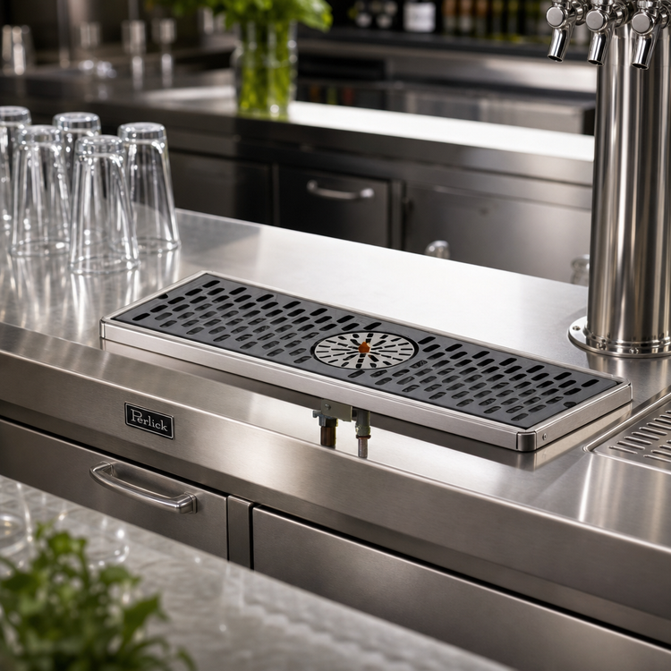 Product image #2 for Perlick 6000 Series Surface-Mount Stainless Steel Glass Drainer with Center Rinser