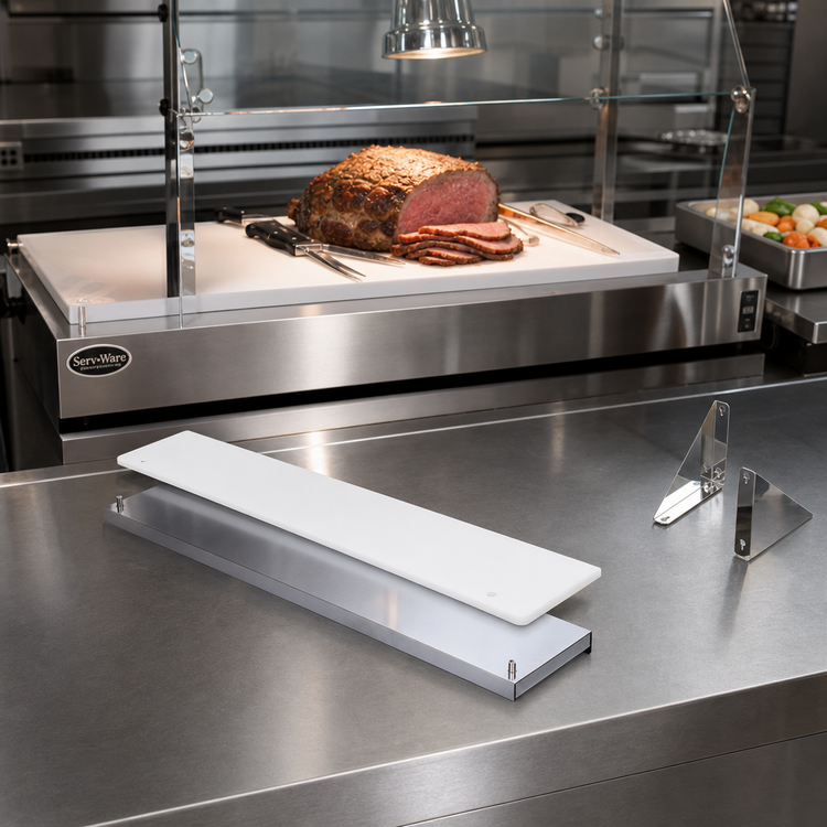 Product image #3 for Serv-Ware 44-Inch Stainless Steel Cutting Board Kit for EST3-1 Carving Station