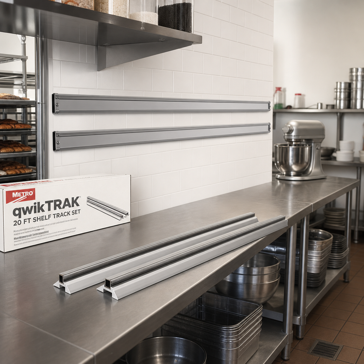 Product image #2 for Metro HD qwikTRAK 20 Ft Shelf Track Set