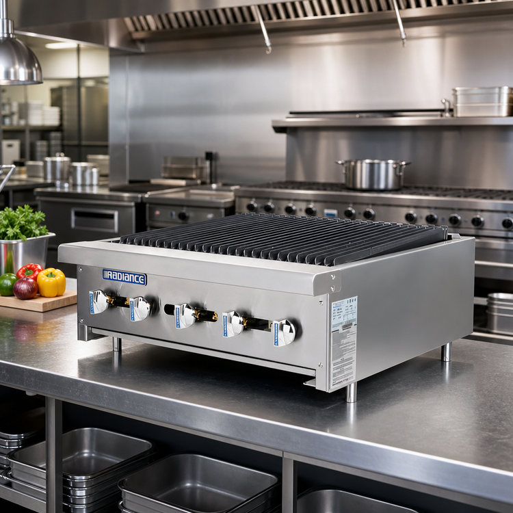 Product image #2 for Turbo Air Bake Tech Innovation TARB-30 30-Inch 5-Burner Countertop Gas Radiance Charbroiler
