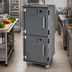 Thumbnail image #2 for Cambro Pro Cart Ultra Electric Top-Heated Two-Compartment Hot Food Pan Carrier