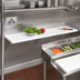Thumbnail image #2 for Advance Tabco Triumph Supreme Stainless Steel Shelf with Removable 3/8-Inch White Poly Cutting Board for 2-Well Food Units