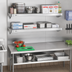 Thumbnail image #3 for Eagle Quik-Set Louvered Solid Shelf, 54 x 18 Inches, 16 Gauge Galvanized Steel, Gray Epoxy Finish
