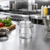 Thumbnail image #2 for American Metalcraft 5 oz Clear Glass Mini Mason Jar Condiment Jar with Hinged Lid