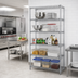 Thumbnail image #2 for Eagle Group 5-Tier Add-On Wire Shelving Unit with QuadTruss Shelves, 30 x 24 x 74 Inches, Stainless Steel Finish