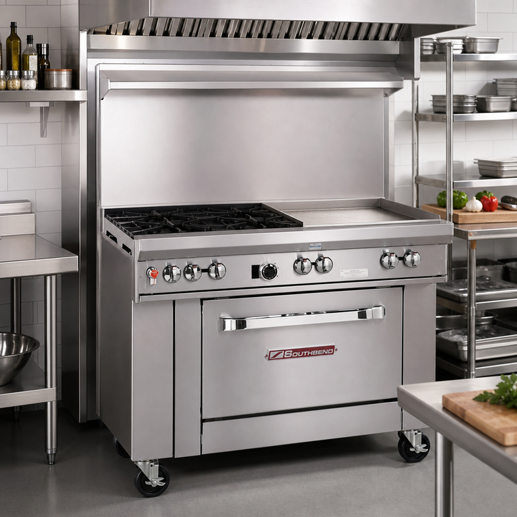 Product image #2 for Southbend Ultimate 36-Inch Gas Restaurant Range with 24-Inch Thermostatic Griddle and Convection Oven