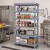 Thumbnail image #2 for Quantum Millenia 72 Inch x 21 Inch x 86 Inch 5-Shelf Polymer Shelving Unit with Dunnage Stand