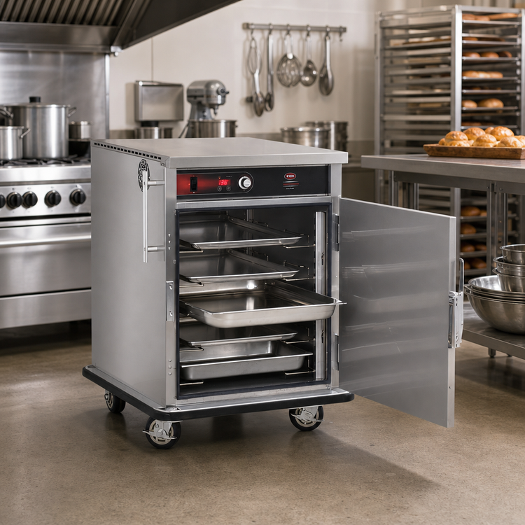 Product image #2 for Mobile Slim-Line Heated Holding Cabinet with 5 Pair Universal Tray Slides